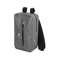 Сумка M-WAVE 5-122888 на руль для САМОКАТА V=8л 23х10,5х33см б/съемн. на липучк. с плеч. ремнем 100% водонепрониц. сварные швы, дизайн DENIM серая