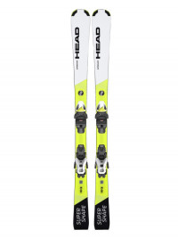 Горные лыжи Head Supershape JRS white/neon yellow + крепление JRS 4.5 GW CA BRAKE 80 [I] red (2023)