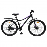 Велосипед Avenger A261DW 26" черный/фиолетовый рама: 15" (2026)
