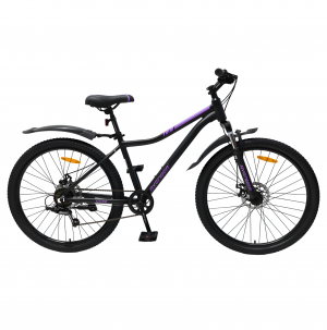 Велосипед Avenger A261DW 26" черный/фиолетовый рама: 15" (2026) 