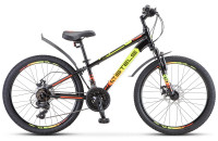 Велосипед Stels Navigator-400 MD 24 F010 черный/салатовый/красный рама 12 (2022)