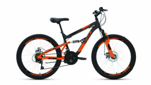Велосипед Altair MTB FS 24 disc темно-серый/оранжевый Рама: 15&quot; (2021) 
