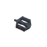 Педали Multibrand 00-170169 широкие, с отражателем, резьба 1/2", пластик, черный