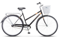 Велосипед Stels Navigator-300 Lady 28" Z010 черный (с корзиной) (2022)