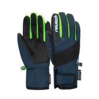 Перчатки горнолыжные REUSCH Duke R-Tex Xt Junior Black/Dress Blue/Neon Green