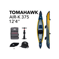 Каяк надувной высокого давления одноместный Aqua Marina Tomahawk Air-K 375 12'4" (2025)