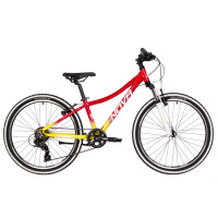 Велосипед Novatrack Katrina 7.V 24" желтый/красный рама: 12" (2025)