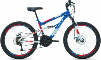 Велосипед ALTAIR MTB FS disc 24 синий/красный Рама: 15" (2021)