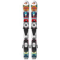 Горные лыжи Salomon E S/Max Jr XS + C5 GW J White/Multicolor (2022)