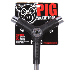 Ключ для скейта Pig Tool black 