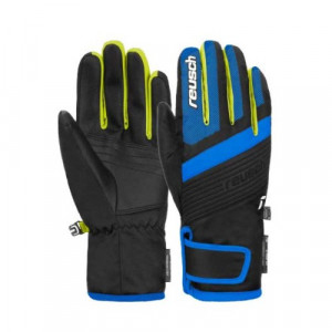 Перчатки горнолыжные REUSCH Duke R-Tex Xt Junior Black/Brilliant Blue/Safety Yellow 