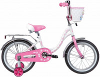 Велосипед NOVATRACK BUTTERFLY 16" белый-розовый (2020)
