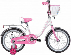 Велосипед NOVATRACK BUTTERFLY 16&quot; белый-розовый (2020) 