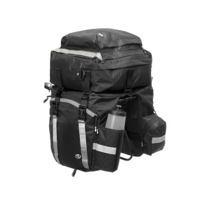 Сумка AUTHOR 8-15000025 "штаны" на багаж. Tourer "3в1"с плеч. ремнем V=40л водонепрониц. черная 