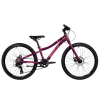 Велосипед Novatrack Novara 6.D 24" фиолетовый рама: 10" (2025)