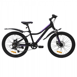Велосипед Avenger A221DW 22" черный/фиолетовый (2026) 
