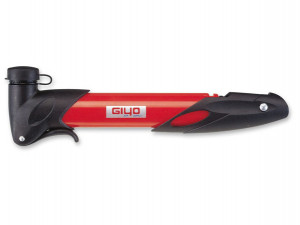 Насос Giyo GP-77 телескопический, пластиковый корпус, компактный и лёгкий, эргономичная Т-образная ручка, реверсивная головка с фиксатором, красный. В торг.уп. 