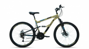 Велосипед Altair MTB FS 26 2.0 disc бежевый/черный (2022) 