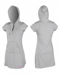 Гидромайка с капюшоном короткий рукав женская SKINS MINI-ZIP HOODED COVER-UP (BC5) (4545S BC5)