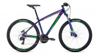Велосипед Forward NEXT 27.5 3.0 disc темно-фиолетовый/светло-зеленый (2020)