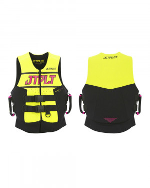 Спасательный жилет для гидроцикла неопрен женский Jetpilot Matrix Race Neo Vest ISO 50N wms. Yellow/Pink (2019) 