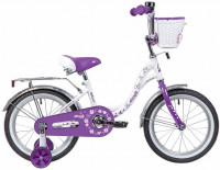 Велосипед NOVATRACK BUTTERFLY 16" белый-фиолетовый (2020)