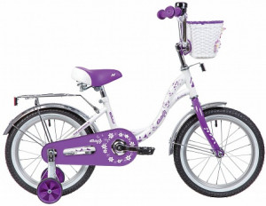 Велосипед NOVATRACK BUTTERFLY 16&quot; белый-фиолетовый (2020) 