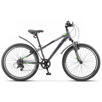Велосипед Stels Turbo-400 V 24" Z010 (м) темно-серый/зеленый рама: 12" (2025)