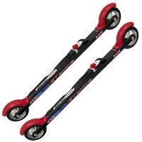 Лыжероллеры коньковые KV+ с креплениями Jet Rollski Skate 60 cм. черные