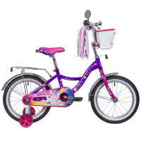 Велосипед Novatrack Little Girlzz 16" фиолетовый рама 10.5" (2023)