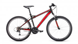 Велосипед Forward Flash 26 1.0 черный/красный 15&quot; (2022) 
