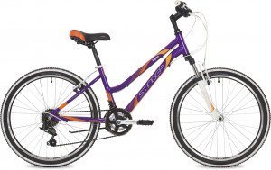 Велосипед Stinger Laguna 24&quot; фиолетовый рама 12&quot; (2021) 