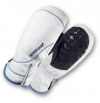Перчатки женские Zanier Telfs ZX DA 12-weiss белые голубая полоска с черной ладонью
