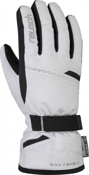 Перчатки горнолыжные Reusch Hannah R-Tex XT white/black 
