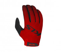 Перчатки KLS Plasma RED XS с длинными пальцами лёгкие вентилируемые, ладонь из перфорированной синтетической кожи, силиконовое напыление на пальцах, совместимы с сенсорным экраном