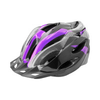 Шлем защитный Stels FSD-HL021 (out-mold) L (58-60 см) чёрно-пурпурный