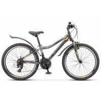 Велосипед Stels Navigator-410 V 24" Z010 (м) антрацитовый/черный рама: 12" (2025)