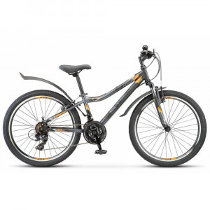 Велосипед Stels Navigator-410 V 24&quot; Z010 (м) антрацитовый/черный рама: 12&quot; (2025) 