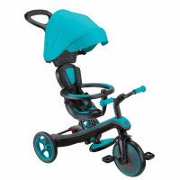 Трехколесный велосипед-беговел Globber Explorer Trike 4 in 1 New бирюзовый