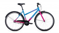 Велосипед Forward Corsica 28 голубой\розовый (2021)
