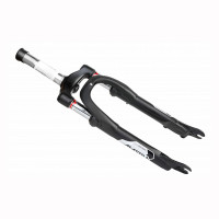 Вилка STELS 325ADB-Disc ZOOM 20" 1-1/8" аморт. резьб., диск. торм., стальная, мат. чёрная, шток 133 мм
