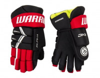 Перчатки хоккейные Warrior Alpha DX3 YTH чёрный/красный