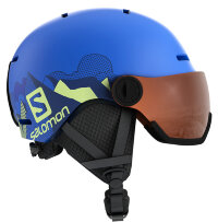 Шлем Salomon GROM VISOR Pop Kids Blue Mat (2022)