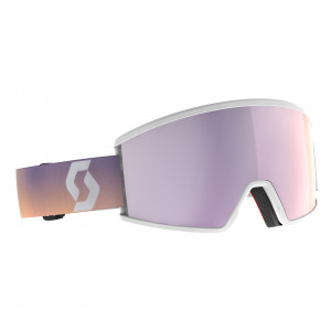 Маска Scott Ambit Compact white/soft pink + AMP lavender chrome S3 