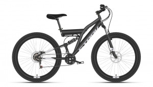 Велосипед Stark Jumper 27.1 FS D чёрный/серебристый (2021) 