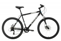 Велосипед Stark Respect 26.1 D Microshift Steel черный/серебристый (2021)