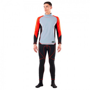 Термобелье Dragonfly Polartec зима высокий ворот Grey-Orange 
