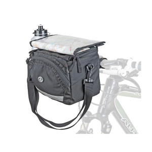 Сумка AUTHOR 8-15002521 на руль A-H735 QRA X7 25,4/31,8мм б/съемн. V=5.4л с чехлом от дождя черн. 