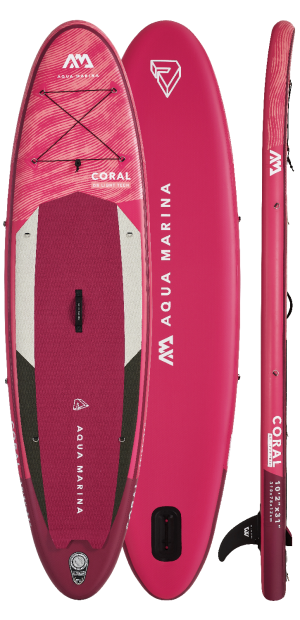 Сапборд надувной с веслом Aqua Marina Coral 10&#039;2&quot; (2021) (BT-21COP, 310х78х12 см, S21) 