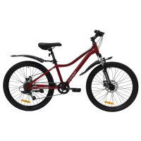 Велосипед Avenger C241D 24" бордовый металик (спелая вишня) рама: 13" (2026)